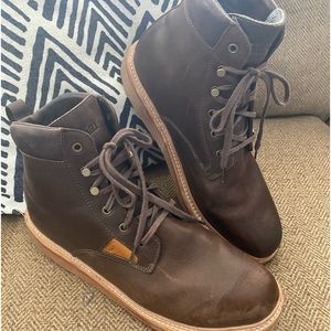 Men’s OluKai brown leather work boots~Size 14